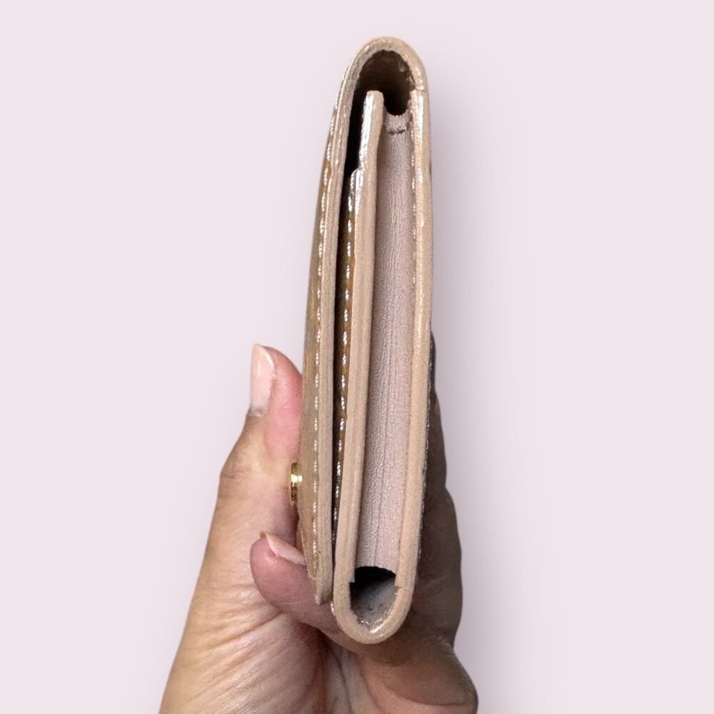 Louis Vuitton Vernis Monogram Card Case Wallet | Nude Beige - Picture 3 of 5